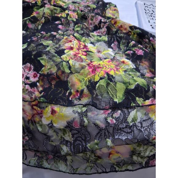 Y2K Vintage Julies Closet Womens S Lace‎ Asymmetrical Whimsigoth Fairy Sheer Top - Picture 12 of 13